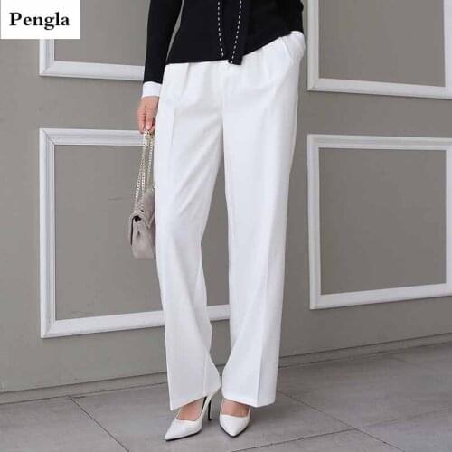 Loose leisure straight pants children new early autumn all-match high waist hanging feeling wide leg pants SR228