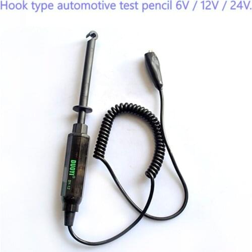 6V / 12V / 24V hook type test pencil Voltage Test Pen Power Probe Pencil Electrical Diagnostic Detector automotive test pencil