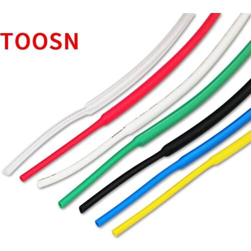 TOOSN 20 METER/LOT Seven color 1mm 1.5mm 2mm 2.5mm 3mm 3.5mm 4mm 5mm 6mm Heat Shrink Tubing Tube