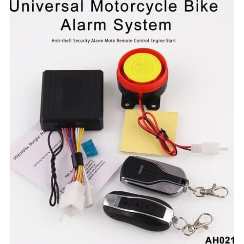 Universal Motorcycle Remote Control Alarm Anti-theft Security System burglar alarm protection system with Engine Control Key