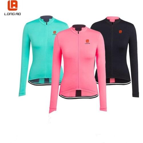 LONG AO Cycling clothes women Cycling jersey Long sleeve bike tops Thrasher clothing Roupa ciclismo Cheji women