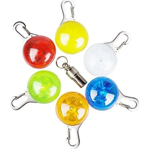 Morpilot Dog Cat Pet Collar Light Waterproof LED Dog Collar Safety Night Walking Lights Keychain ID Tags Battery Included