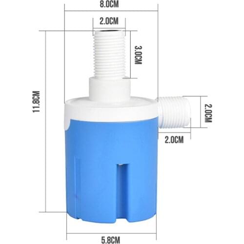 1/2 Inch Practical Water Level Control Durable Replacement Full Automatic Float Valve Plastic Floating ball valve