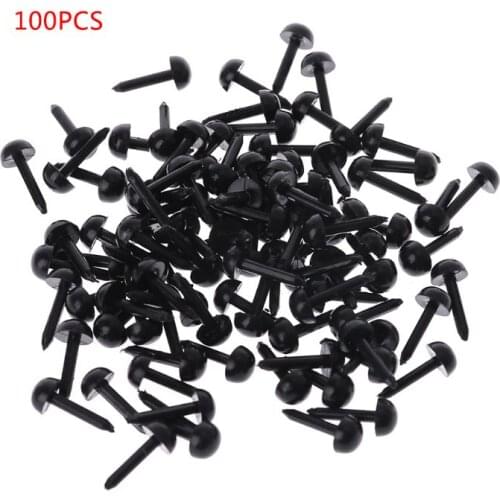 100Pcs 3mm/4mm/5mm/6mm DIY Doll Puppet Plastic Black Pin Safety Eyes For Handmade Teddy Bear Doll Craft Children Kids Toy 54DA