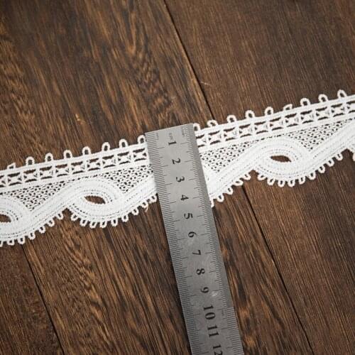 3yards 45mm Water-soluble milk silk wave hollow embroidery lace Ribbon for Diy Craft Clothing Sewing Accessories Material