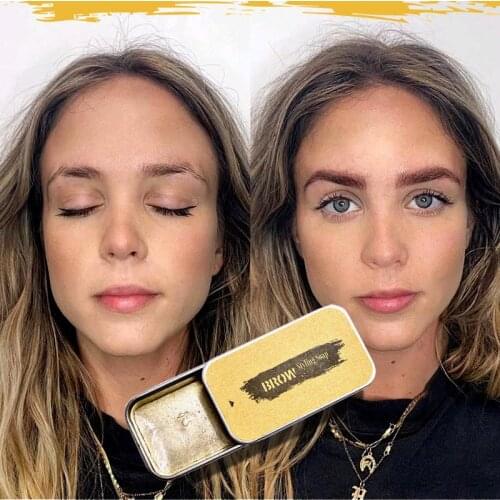 3D Feathery Brows Makeup Balm Styling Brows Soap Kit Lasting Eyebrow Setting Gel Waterproof Eyebrow Tint Pomade Cosmetics