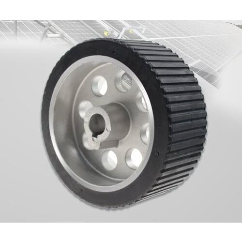50X120mm AGV rubber wheels, heavy 120 photovoltaic automatic carrier robot driving wheel casters