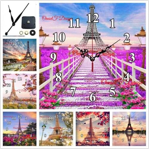 5d diamond painting with clock tower decortion home diamond mosaic diamond embroidery set clock rhinestone pictures wall sticker