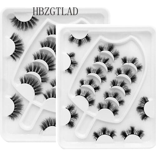 8pairs 3D Mink Fake Eyelashes Wispy Fluffy 8-25mm Mink Lashes Natural Long Dramatic Volume Eyelashes Extension False Eyelashes