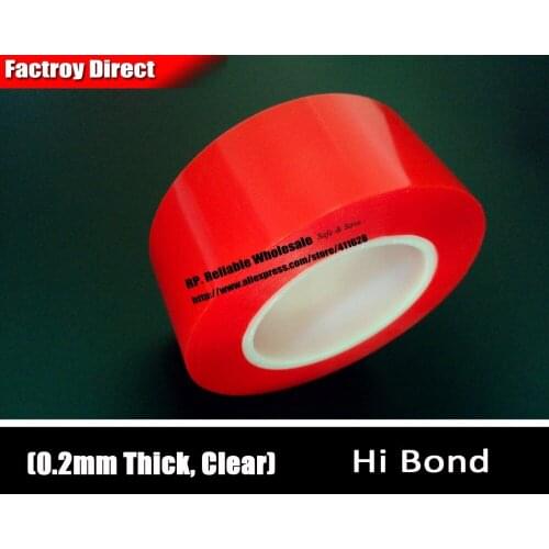 0.2mm Thick) (30mm~39mm Choose *25M) Hi-bond Acrylic Double Sided Adhesive Clear Tape for LED, Car Panel, Phone Screen Repair