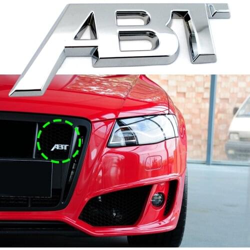 Car Grill ABT Logo Nameplate For Audi S1 QS7 TT RS3 SQ2 RS6 RS7 SQ7 A3 RS4 RS5 SQ8 A8L S4 A6 S6 A4 Q5 A1 S5 S4 A5 3D Accessories