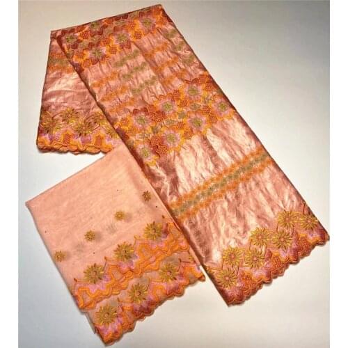 Gesner bazin bonne qualité bazin riche fabric african lace fabric basin riche femme atiku fabric nigerian gele headtie 7yard