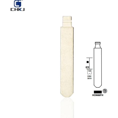 CHKJ 10PCS/LOT Universal HON66 key Flip Blank key Blade 25# HON66FH for Accord(2.4/3.0) Fit City New Odyssey for KD remotes