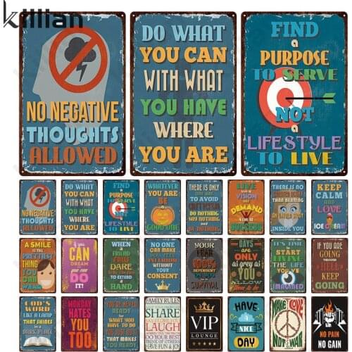 Color Art Cartoon Text Tin Painting Mural Home Decoration Vintage Warnings Metal Poster Bar Club Home Decoration Metal Plate