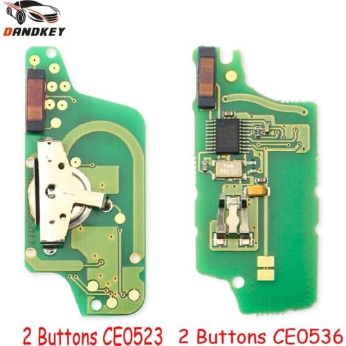 Dandkey For Peugeot 407 407 307 308 607 For Citroen C2 C3 C4 C5 ASK Flip Remote Key Electronic Circuit Board 2 BT CE0523 CE0536