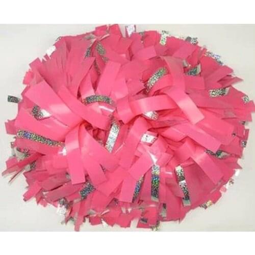 6" Cheerleader pompoms ( 10 pieces/lot) Surface will shine + silver laser wire Sports pompoms Color can choose Free shipping