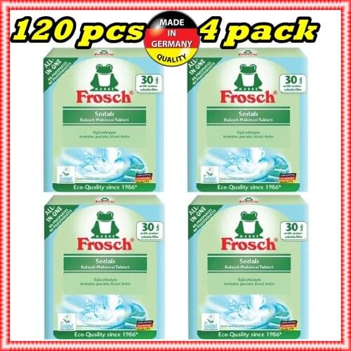 FROSCH EU ECOLABEL All-in-One Made in GERMANY Dishwasher Detergent Dish Cleaner Tabs Cleaning Dishwashing Concentrate Tablet