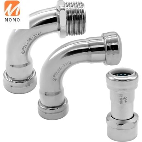 Stainless steel gas connector fittings compression plumbing accessories metal fitting