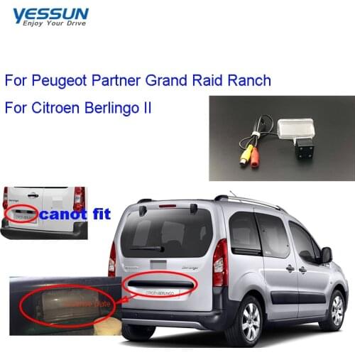 Yessun Rear View Camera For Peugeot Partner Grand Raid Ranch Citroen Berlingo II 4 LED Night Vision camera 170 Degree HD camera