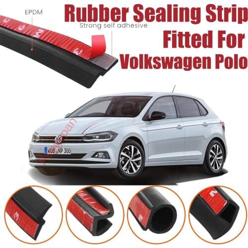 Door Seal Strip Kit Self Adhesive Window Engine Cover Soundproof Rubber Weather Draft Noise Reduction For Volkswagen Polo