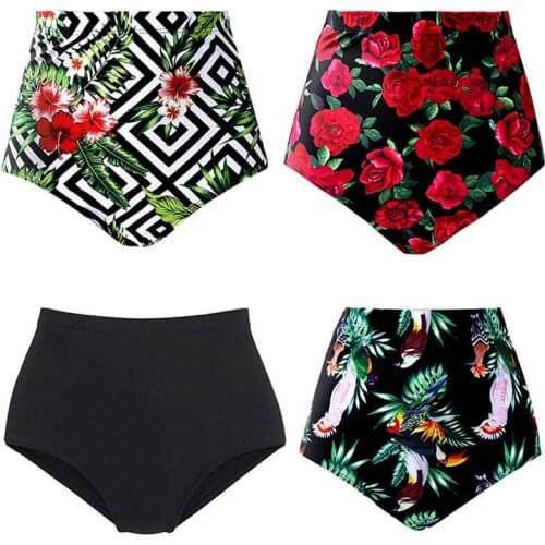 AA Swimwear Beach Swimwear High waist Women Women High Waist Swimsuit Bikini Bottoms Tankini Bottom Swim Shorts Plus Size