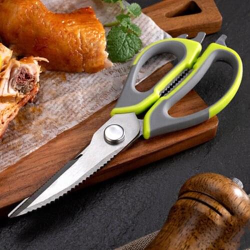 Multifunctional Kitchen Scissors Stainless Steel Chicken Bone Scissors Chicken Bone Scissors Food Barbecue Scissors Household