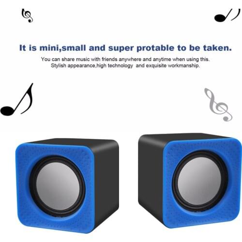 Kebidu Mini USB 2.0 3.5mm Jack Multimedia Desktop Computer Notebook Speaker Music Stereo For Home Theater Party Speaker for PC