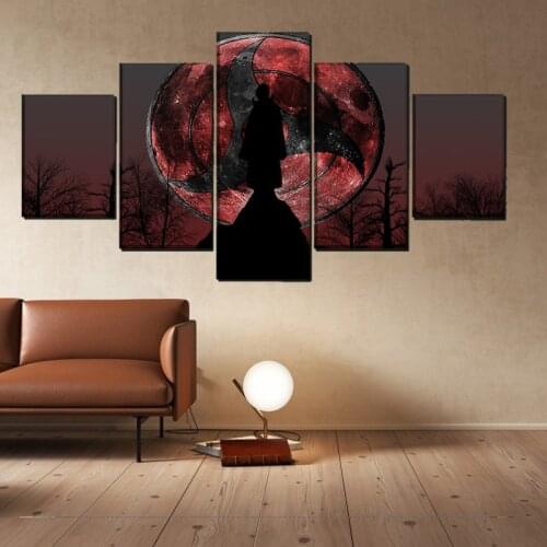 Naruto 5 Piece Uchiha Itachi Wall Art Poster Canvas Painting Modern Living Room Bedroom Home Decorative Modular Picture Cuadros
