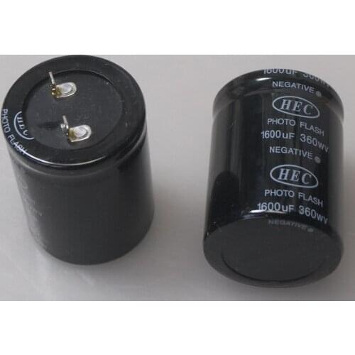 Low ESR Photo Flash capacitor 360v 1600uf 42*55mm