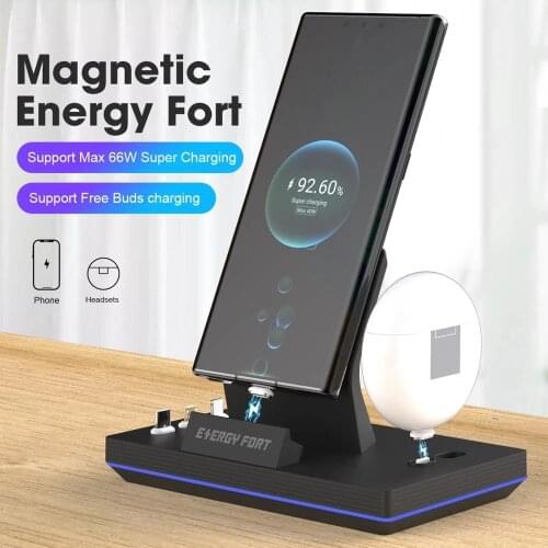 2020 New 11th Gen 3 in 1 65W Magnetic Fast Wireless Charging Dock ENERGY FORT For Huawei 5A Quick Watch Headset Charger GT2