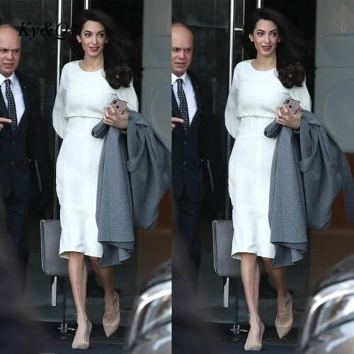 Brand New O-Neck High Waist Temperamental White Dress Women Simple Elegant Fashion Designer Chic Dresses High Quality Clothes