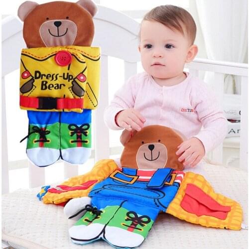 Bear Wear Clothes Animal Cloth Book Baby Three-dimensional Early Childhood Learning Baby Toy For Early Education