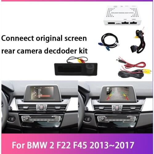 Original Screen Update System For BMW 2 F22 F45 2013 2014 2015 2016 2017 Reversing Module Rear Camera CCD Full HD Decode Box