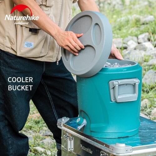 Naturehike PU Foam Insulation Bucket Camping 15L Water Storage Bucket Tank Outdoor Picnic 36h Cold Insulation Bucket NH20SJ037