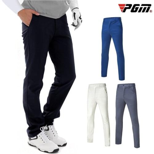 PGM golf pants mens plus velvet autumn and winter golf ball pants Waterproof rain snow and warm