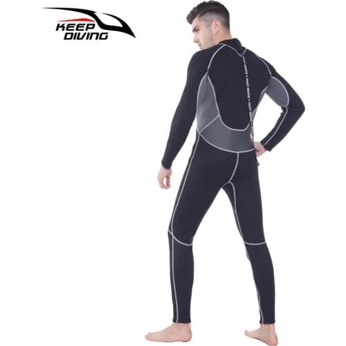 Genuine 3MM Neoprene Wetsuit One-Piece and Close Body Diving Suit for Men Scuba Dive Surfing Snorkeling Spearfishing Plus Size