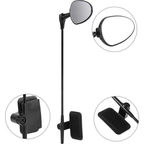 Durable High Quality Hook And Loop Tapes Helmet Rear View Mirror Safety Mountain Road Bike Adjustable Mirror With Clear View