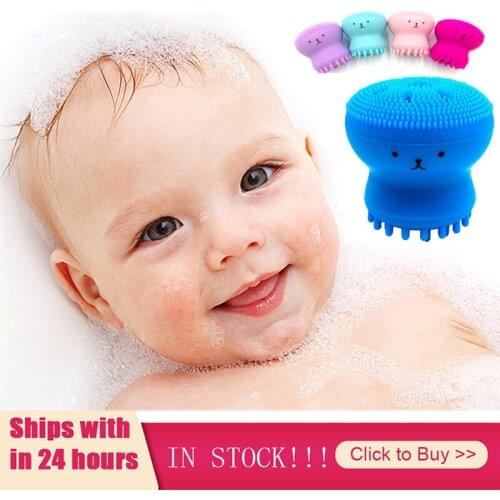 1PC Octopus Shape Facial Cleaning Brushes Pore Exfoliating Brush Skin Care Silicone Face Cleaner Wash Clean Tool Bath Accessorie