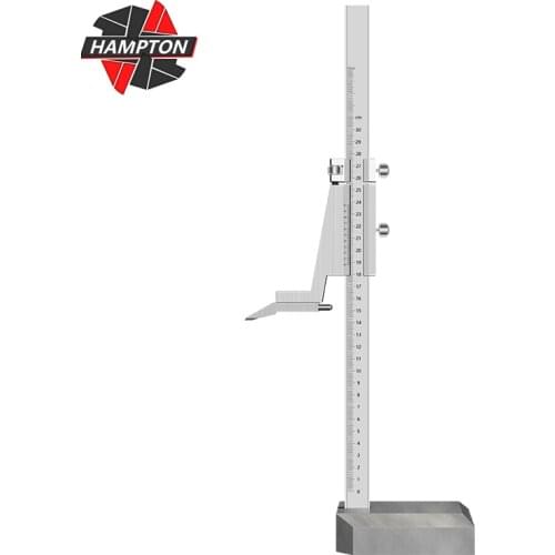 HAMPTON 1pc 0-300mm Height Vernier Calipers Stainless Steel High Accuracy Carbon Steel Fiber Marking Gauge Measure Scriber Ruler