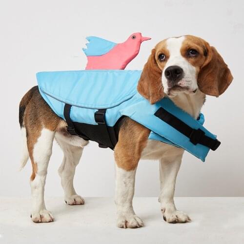 Dog Life Vest for Swimming Unique Seagull Dog Life Jacket for Small Medium Big Dogs Safety Pet Flotation Vest with Rescue Handle