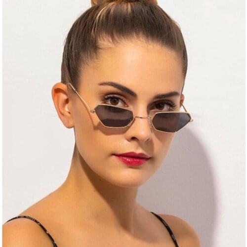 Sunglasses for Men Polygon Fashion Small Frame Sun Glasses Vintage Male Women Goggles UV400 lentes Lunettes feminino CM365