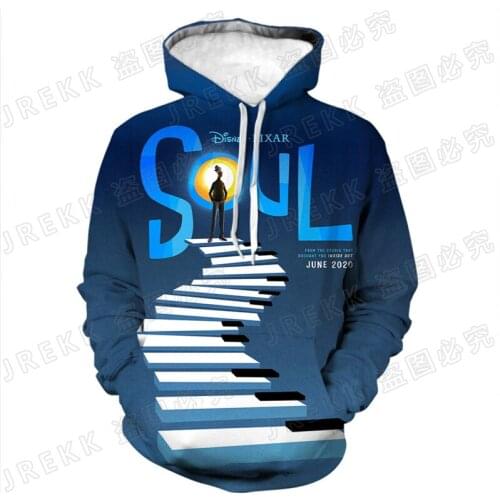 Soul 3D Print Hoodies Men Women Children Sweatshirts Fashion Long Sleeve Cartoon Anime Pullover Boy Girl Kids Tops Clothing