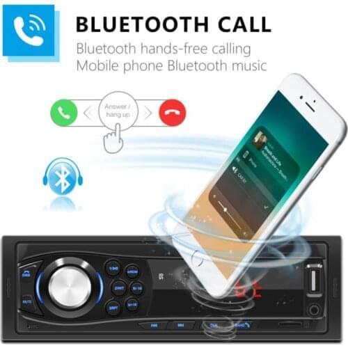 SWM1028 12V Stereo FM Radio MP3 Audio Player USB RCA AUX Input Port Car Radio In-Dash 1 DIN Auto Electronics Subwoofer Accessory