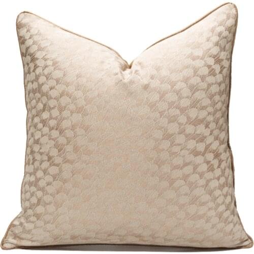 High Quality Throw Pillow Cover American Simple Embroidery Feather Jacquard Cushion Case Home Decor Sofa Chair Seat Pillowcase