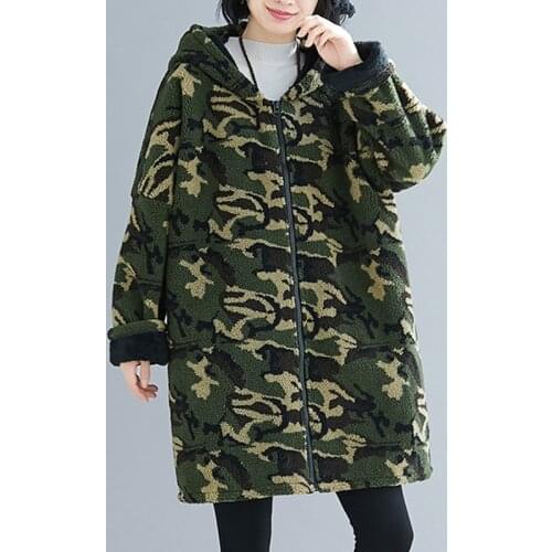 Plus Size Jacket Women Long Coats Autumn Winter Long Sleeve Christmas Faux Lambswool Fleece Jackets Oversize Zipper Fur Coat 5XL