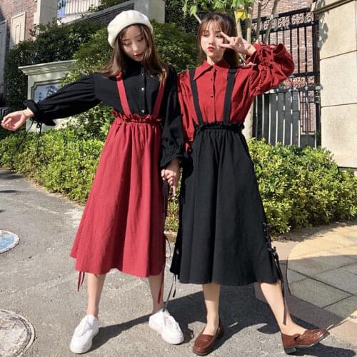 2020 New Summer Women Clothes Turn-down Collar T-shirt Tops + Lady Casual Suspend Skirt Two Piece Suit Female Two Piece Sets M13