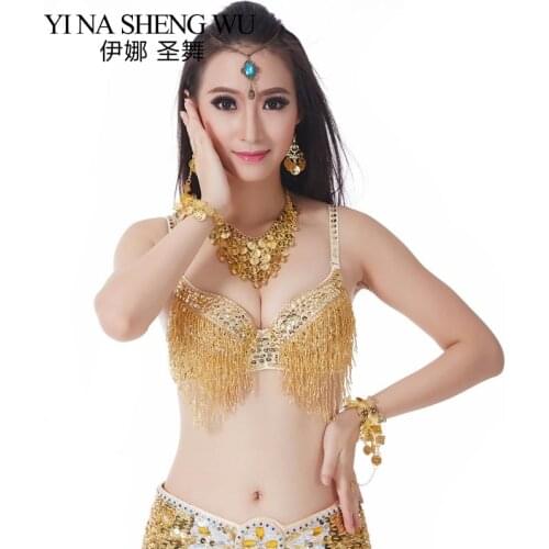 High Quality Belly Dance Performance Top Bra Sexy Belly Dance Bra For Women Belly Dancing Practice Top Bra Beaded Tassel Bra Top