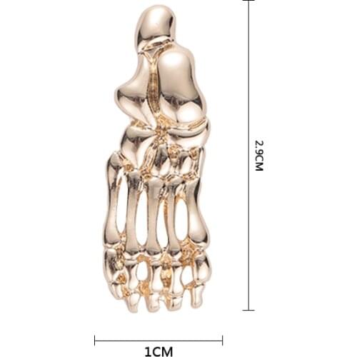 Foot Pins Metal Medical Gift Nurse Gold Color Lapel Pin Men Bccessories Badge Trendy Jewelry Exquisite Brooches Women Gift