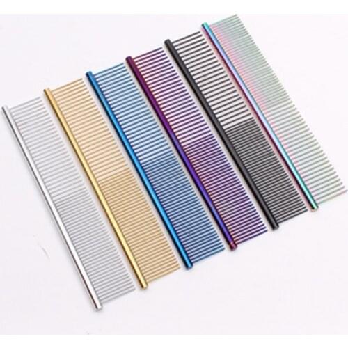 10pcs/lot Color pet comb Teddy comb dog hair comb large dog open knot comb steel comb beauty cleaning products