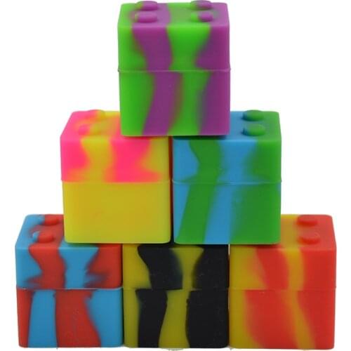 20pcs 11ml Non stick Lego Rubber silicone wax/butane oil container and Slick oil silicone concentrate oil jar and dab wax jar